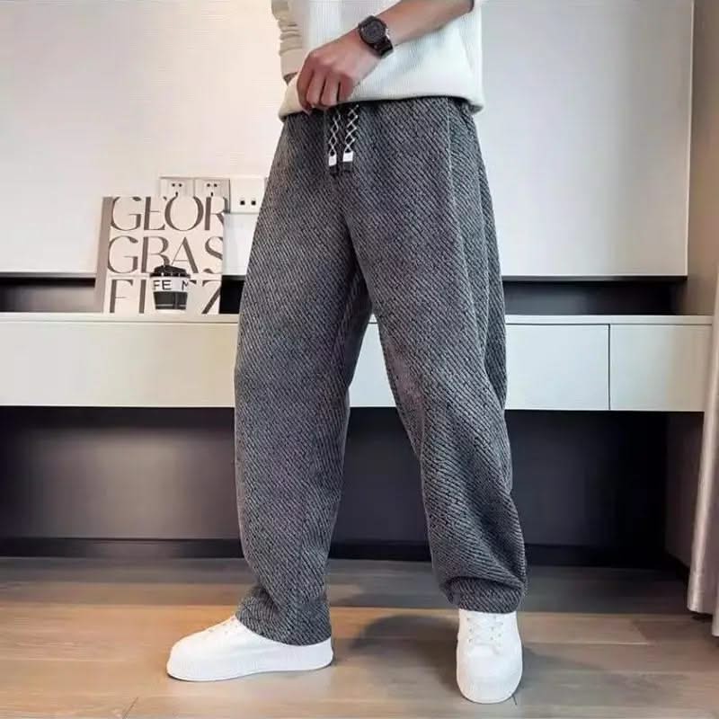 CALDER | Wide-leg knit pants with drawstring waist