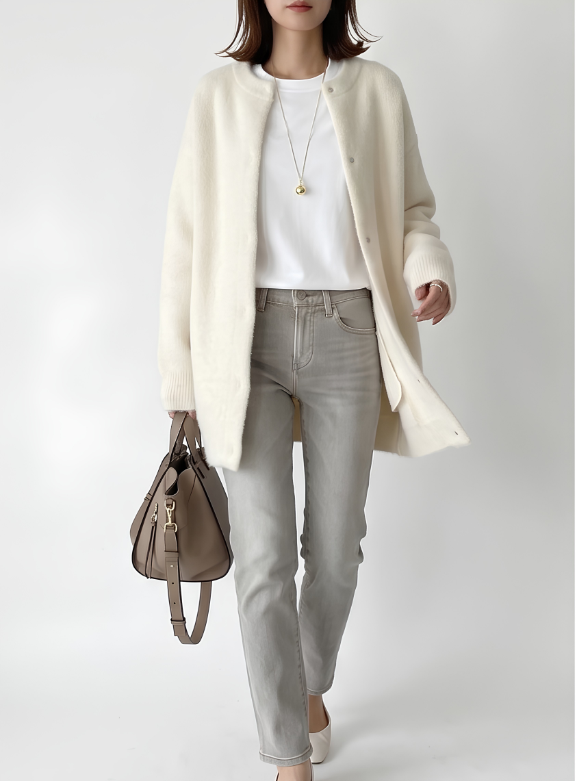 CHARLOTTE | Long cashmere cardigan