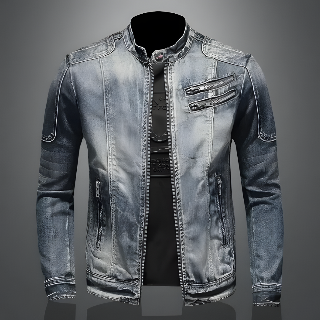ALESSIO | Denim jacket with retro styling