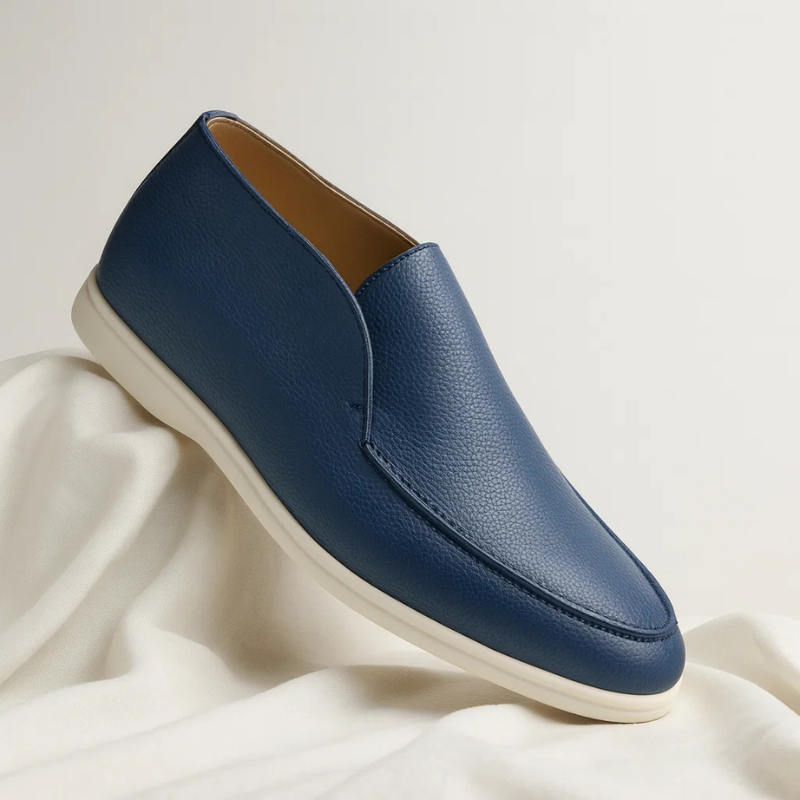 HENRY | Leather loafers with elasticated inserts