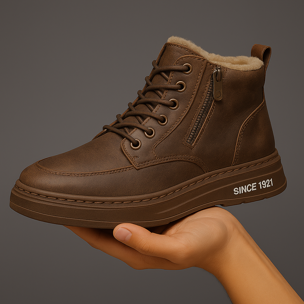 SOREN | Leather sneaker with fleece lining