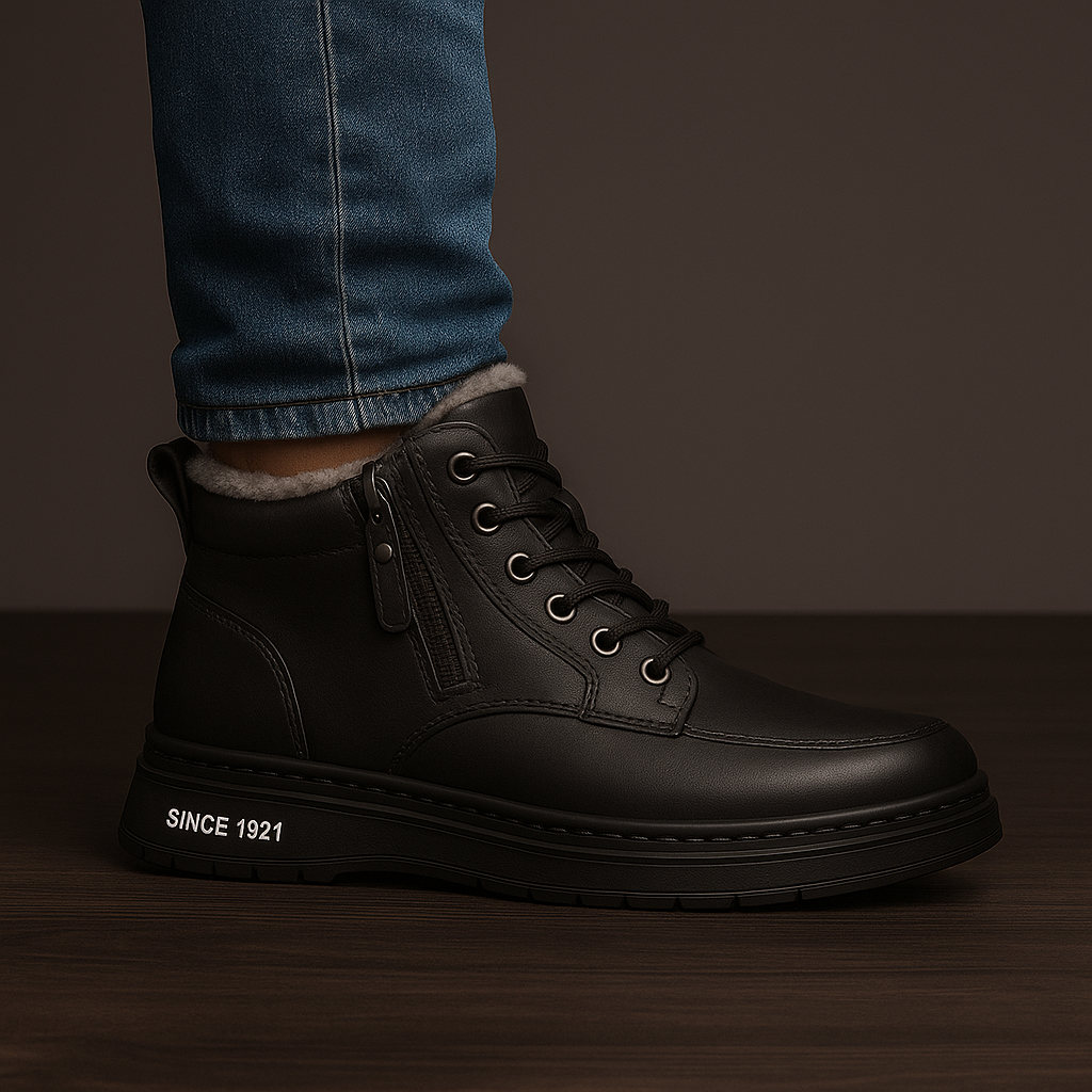 SOREN | Leather sneaker with fleece lining