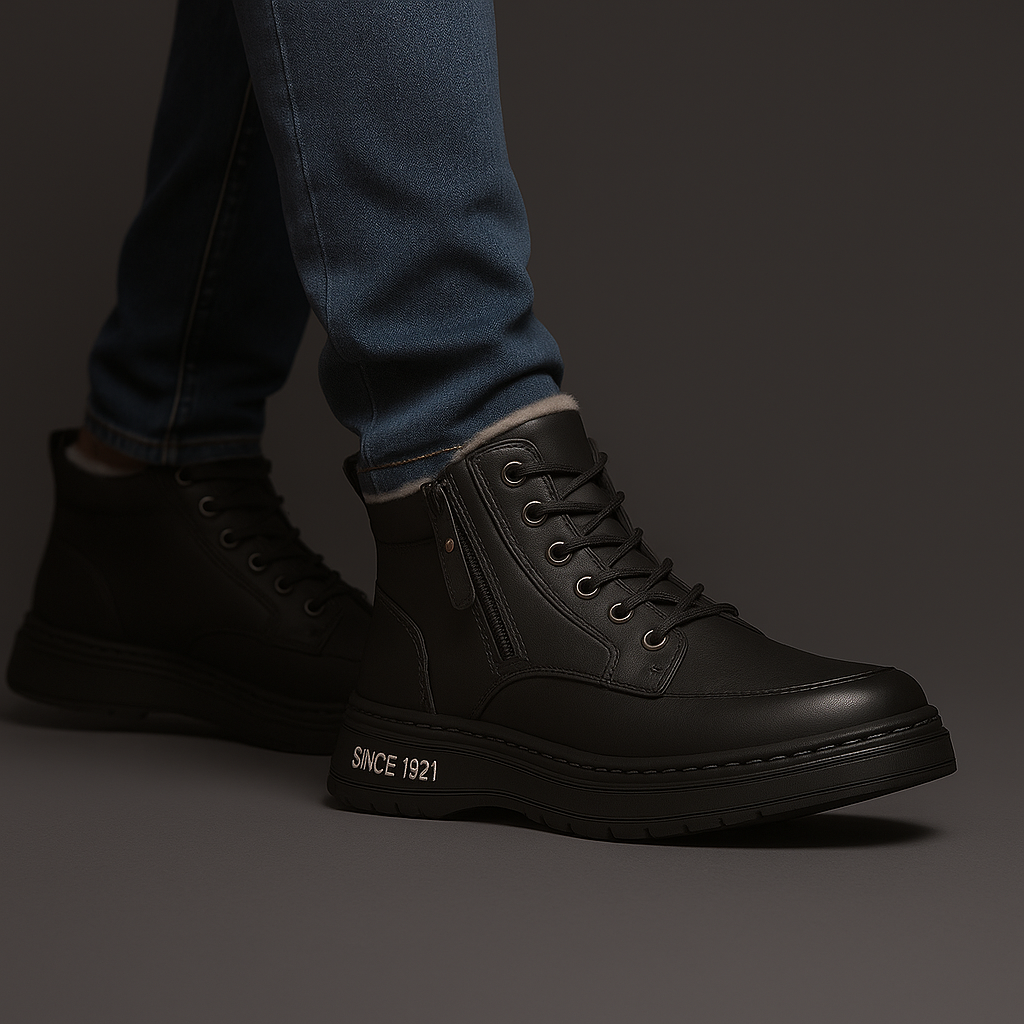 SOREN | Leather sneaker with fleece lining
