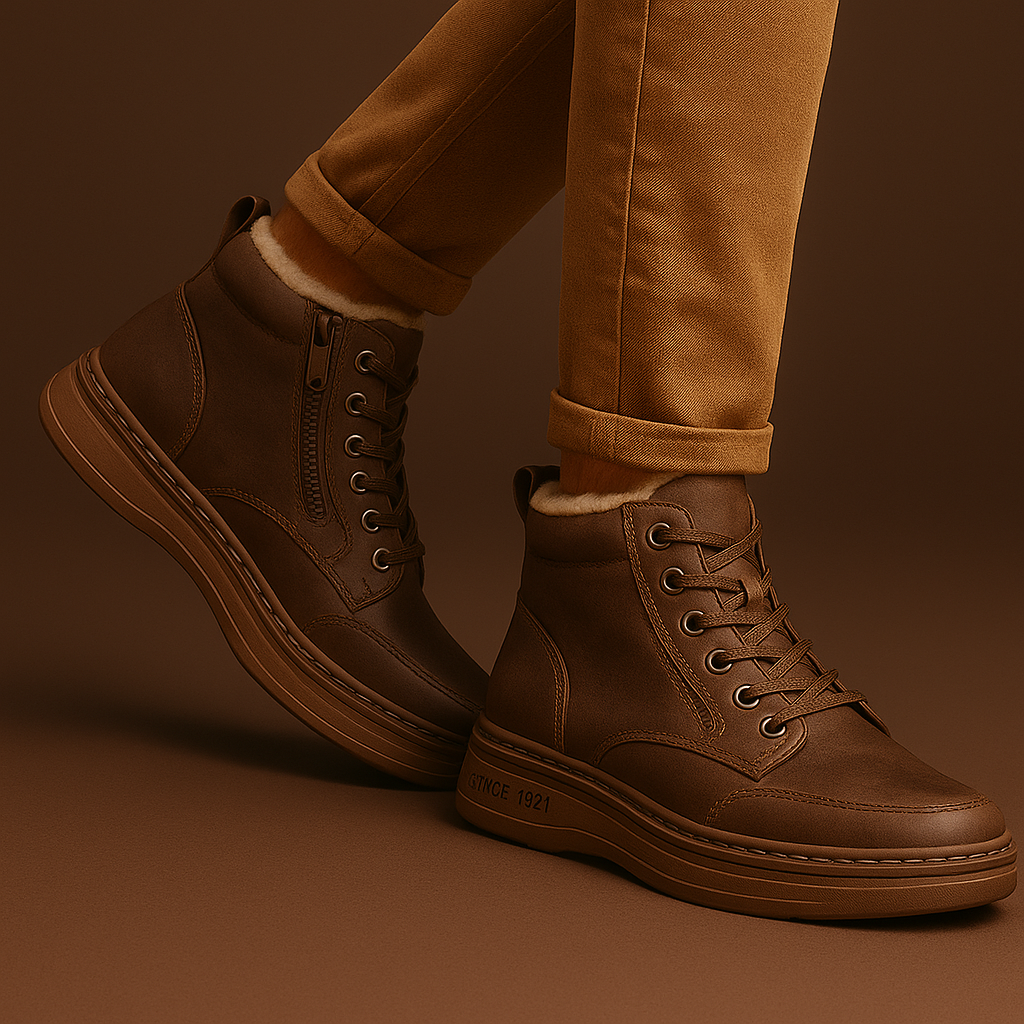 SOREN | Leather sneaker with fleece lining