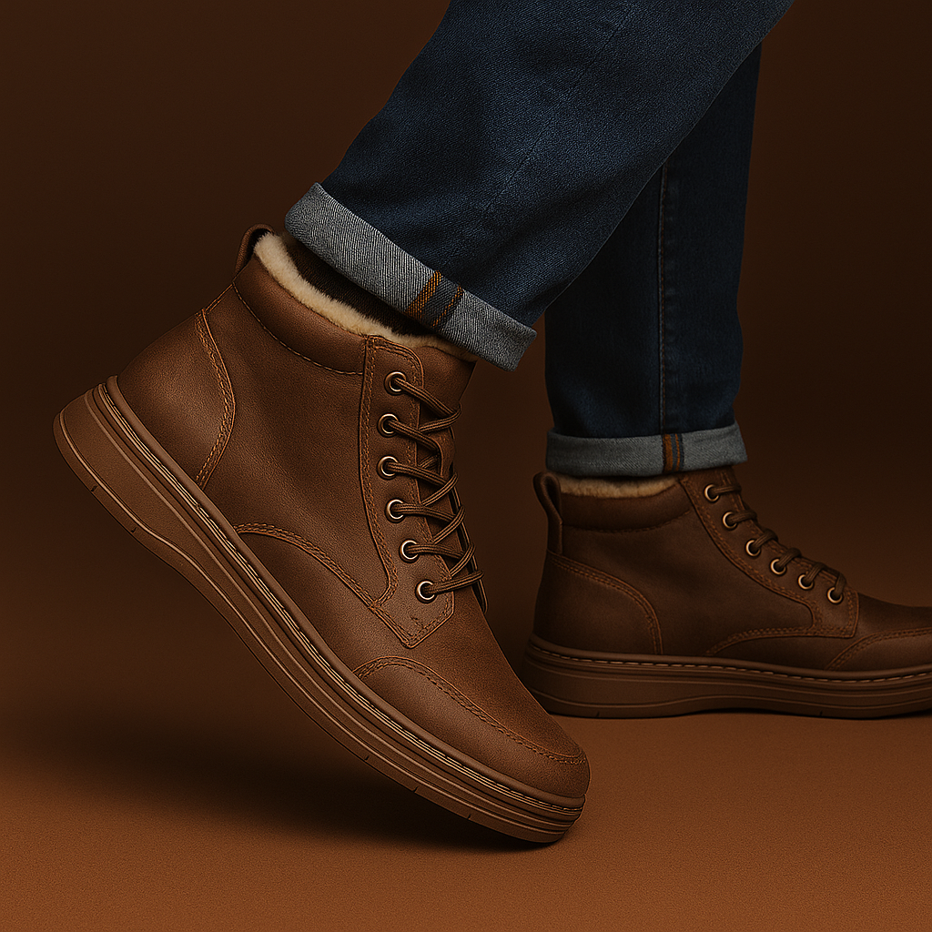 SOREN | Leather sneaker with fleece lining