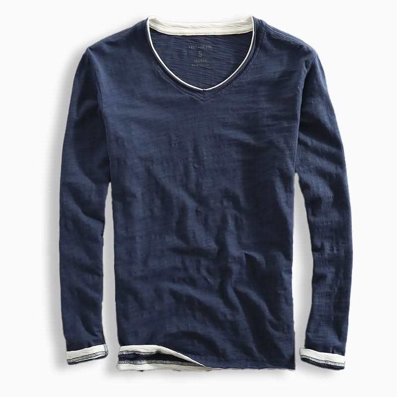 LENNOX | Cotton shirt with V-neck