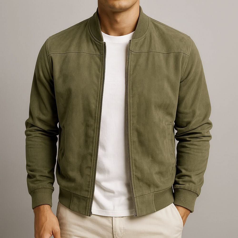 CARTER | Suede jacket with structured shoulders