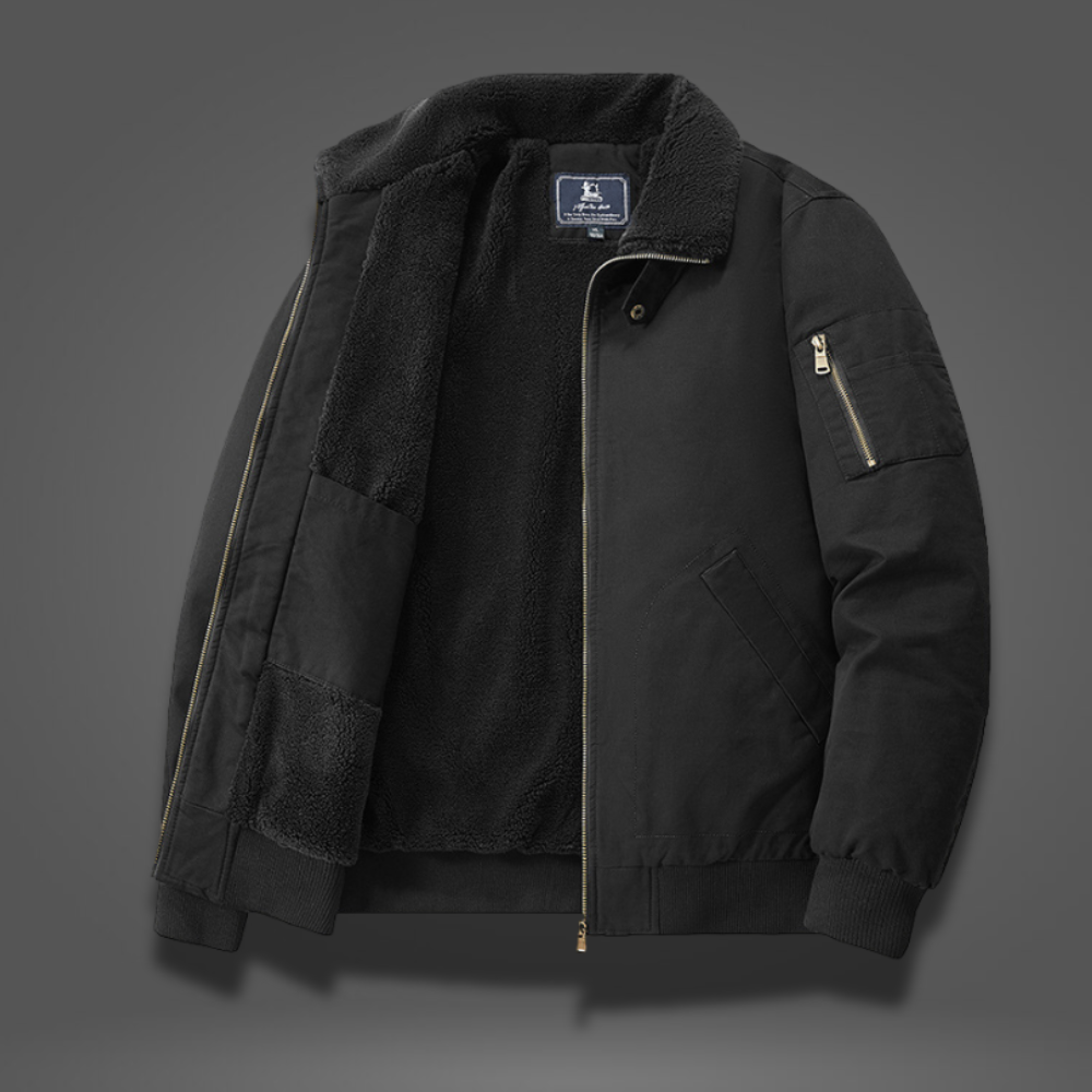 GRAHAM | Fleece bomber jacket