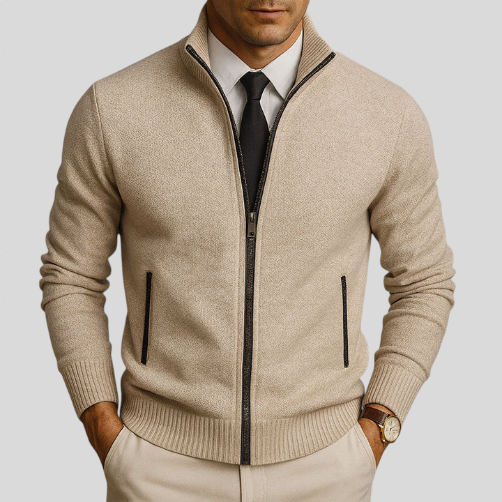 RAVI | Zip-up cardigan with zip closure