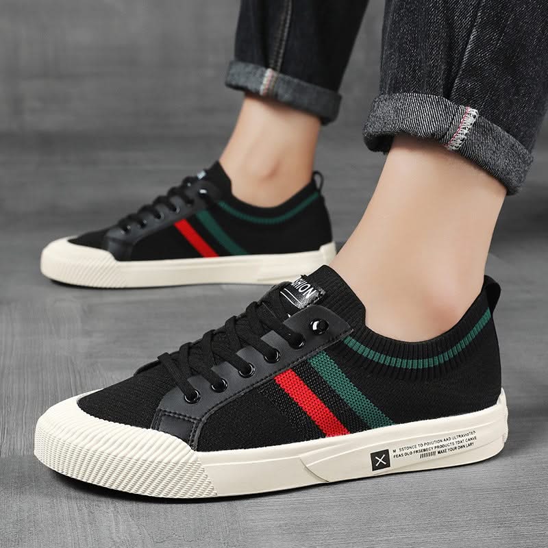 COOPER | Knit sneaker with striped detailing