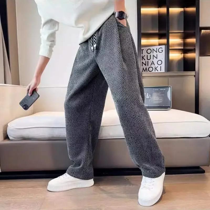CALDER | Wide-leg knit pants with drawstring
