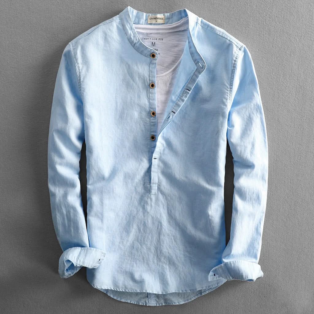 CORDEN | Linen shirt with mandarin collar