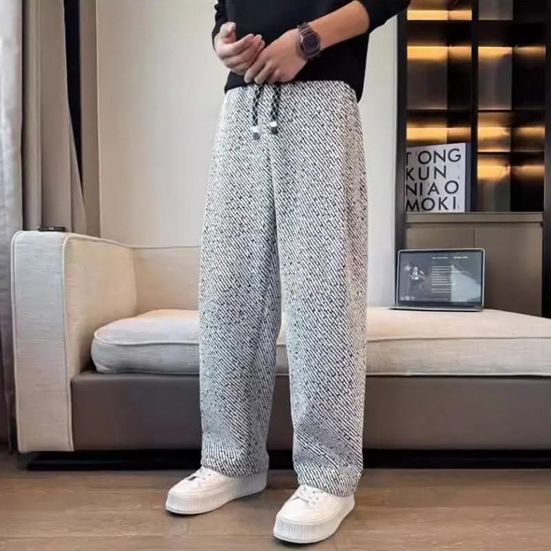 CALDER | Wide-leg knit pants with drawstring waist