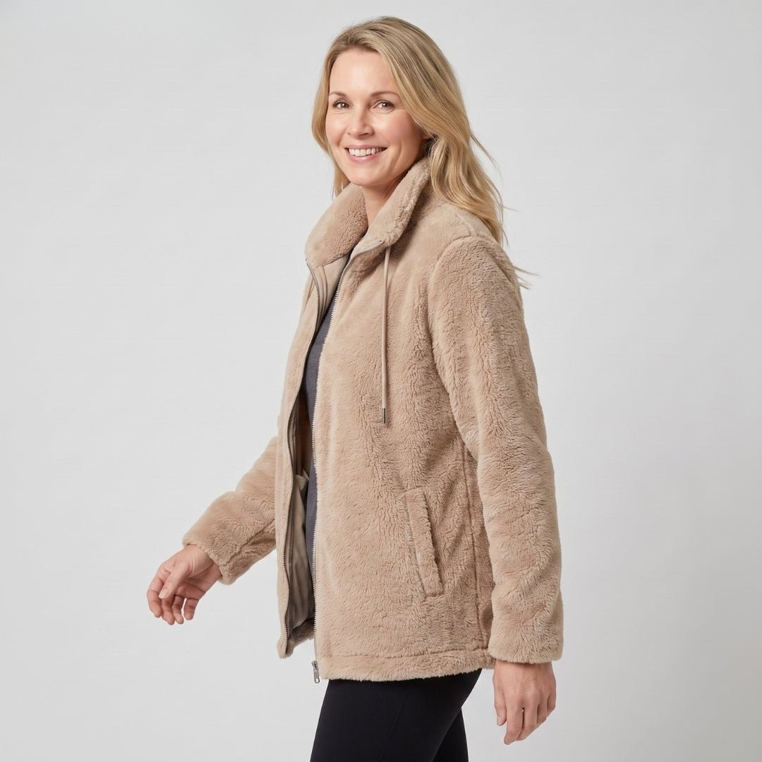 LARA | Plush jacket with zip-up front