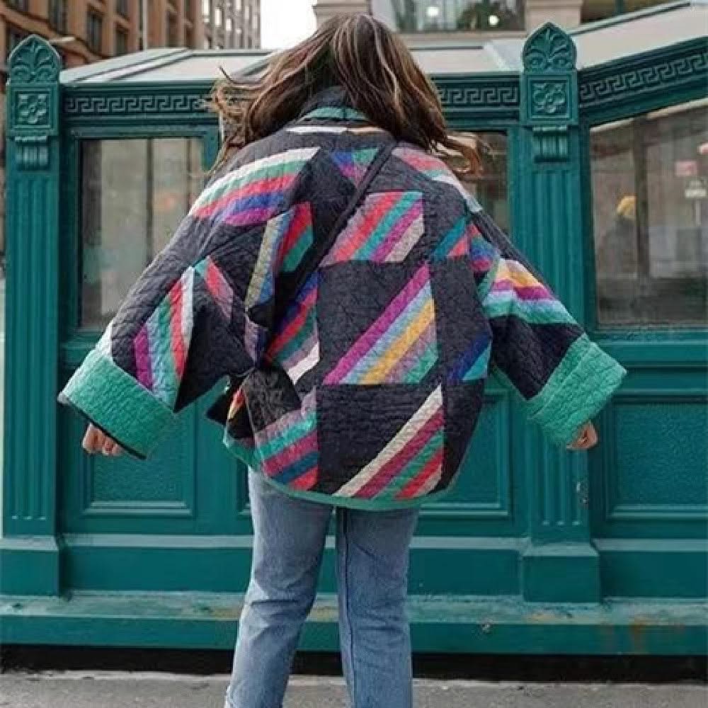 ARIA | Oversized coat with patchwork print