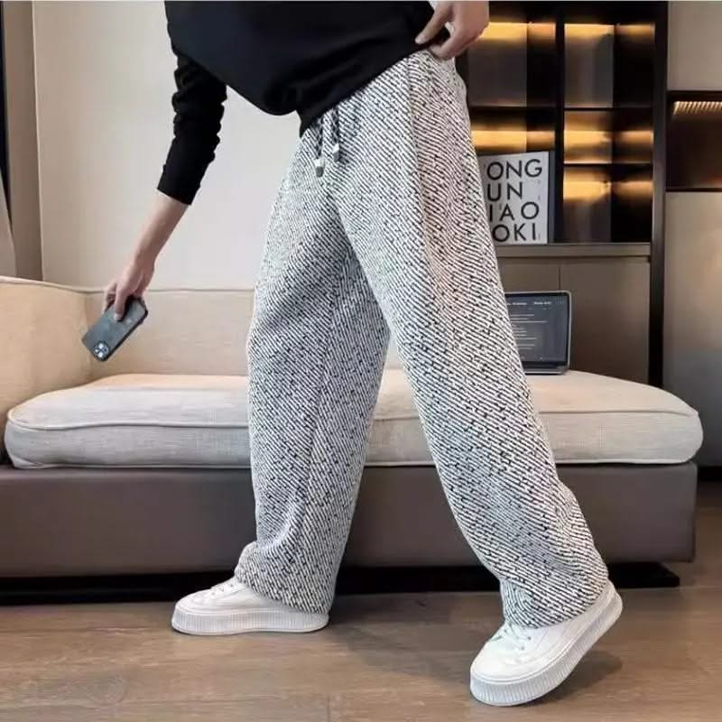 CALDER | Wide-leg knit pants with drawstring waist