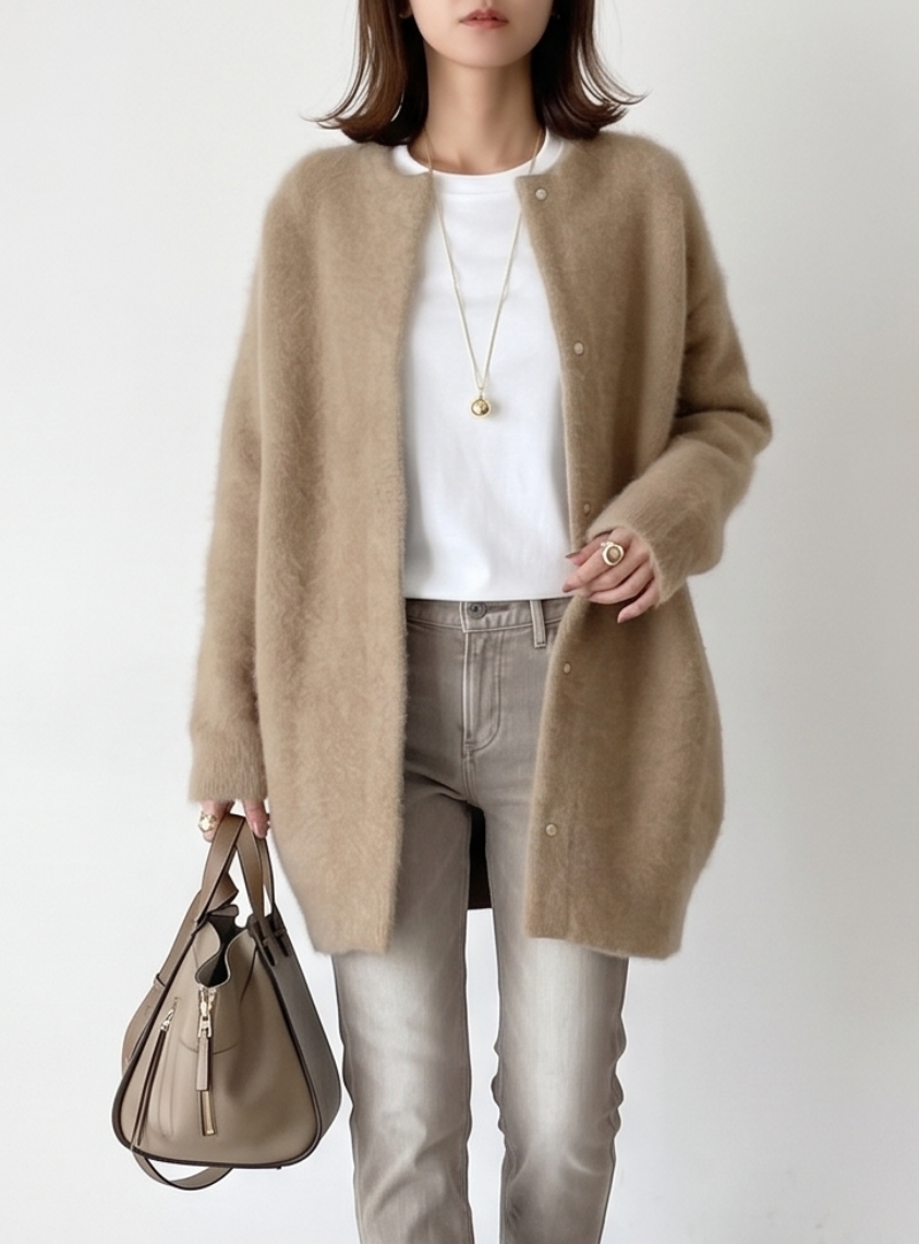 CHARLOTTE | Long cashmere cardigan