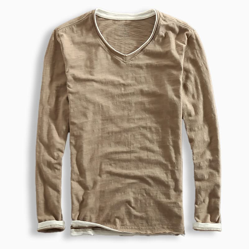 LENNOX | Cotton shirt with V-neck