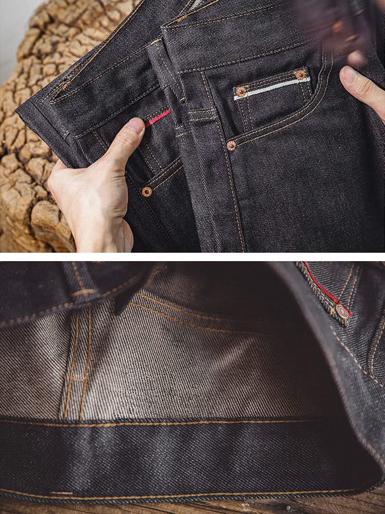 VANDER | Straight-leg raw denim jeans