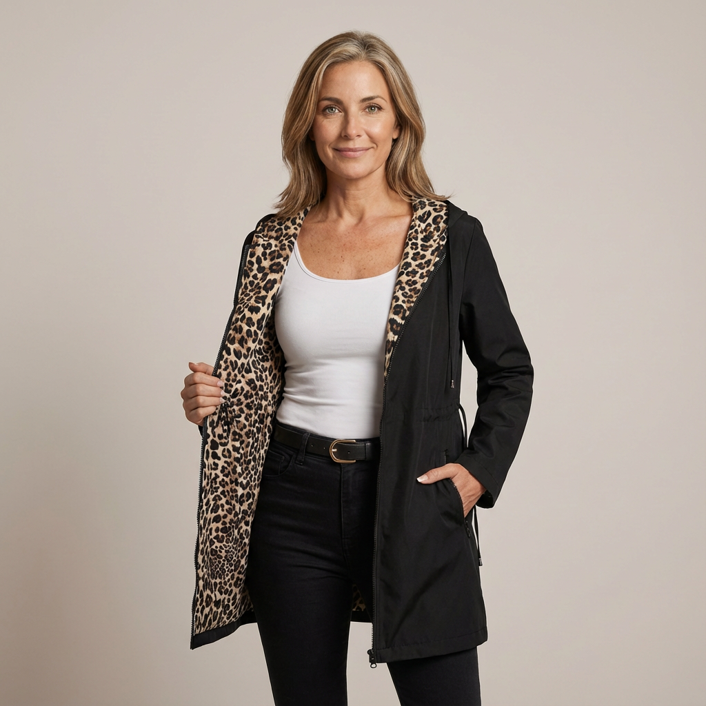 ELIN | Coat with leopard print