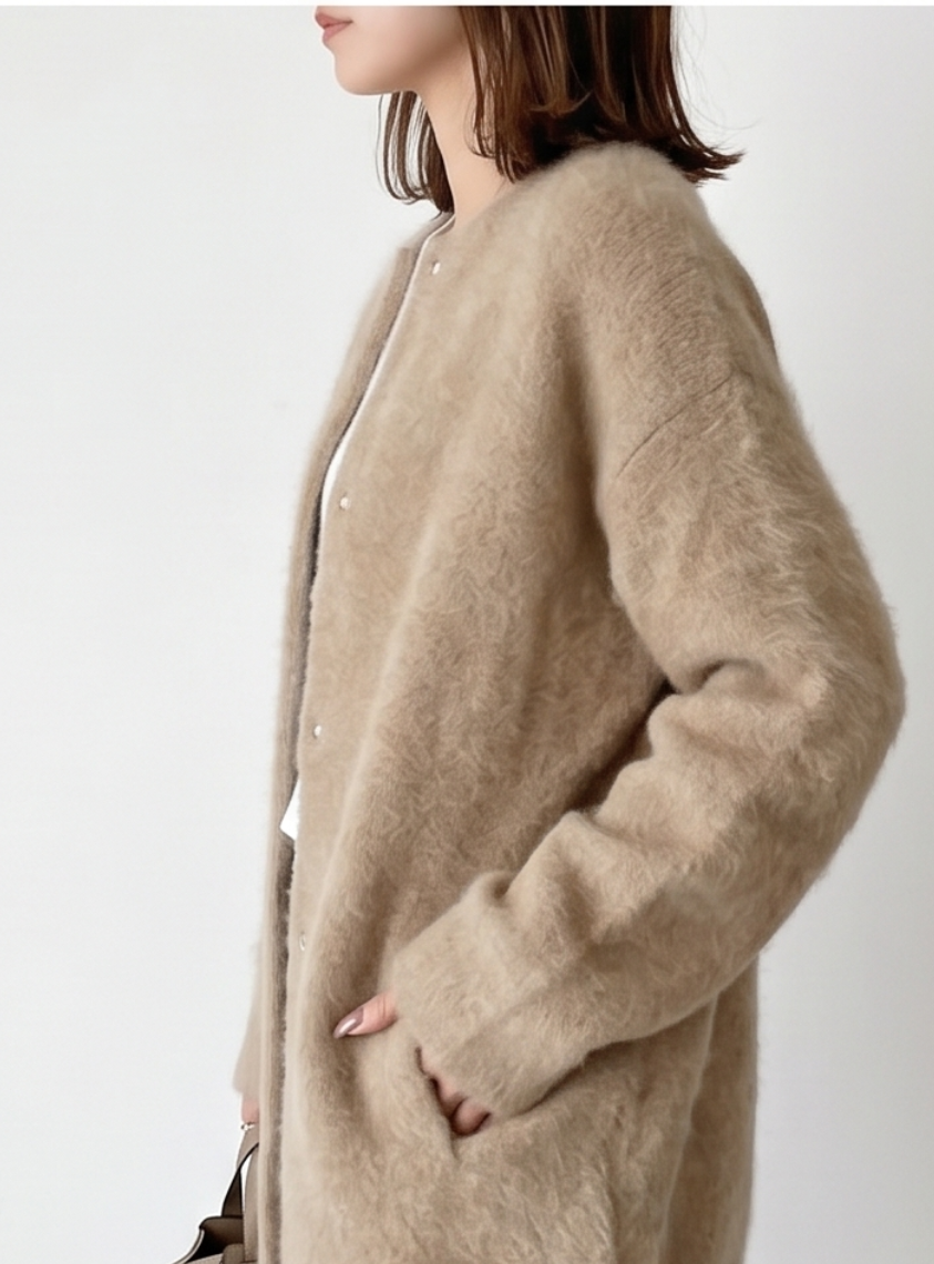 CHARLOTTE | Long cashmere cardigan