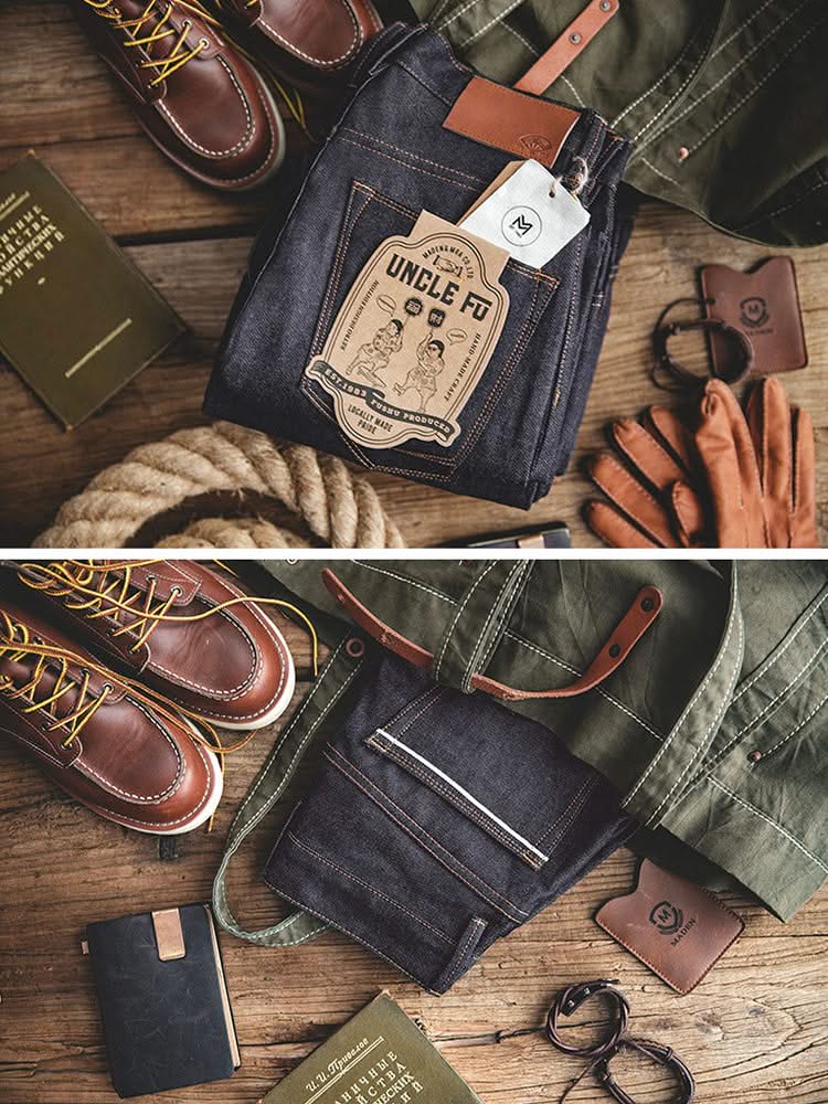 VANDER | Straight-leg raw denim jeans