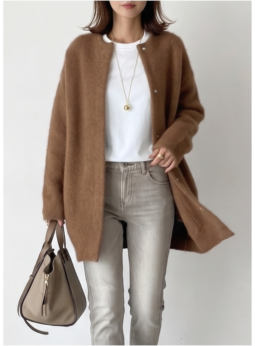 CHARLOTTE | Long cashmere cardigan