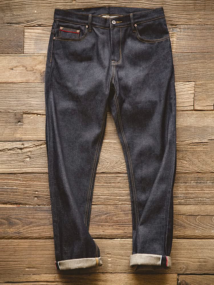 VANDER | Straight-leg raw denim jeans