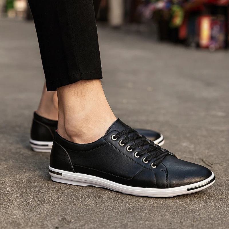 GRAYSON | Leather sneaker with cushioned insole