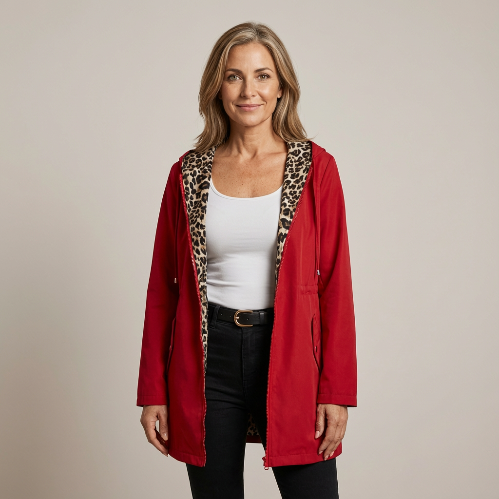 ELIN | Coat with leopard print