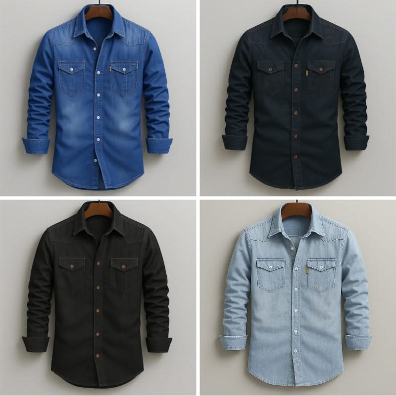 BEN SMITH | Denim shirt with chest pockets
