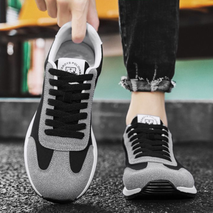 LYON | Retro sneakers with suede overlay