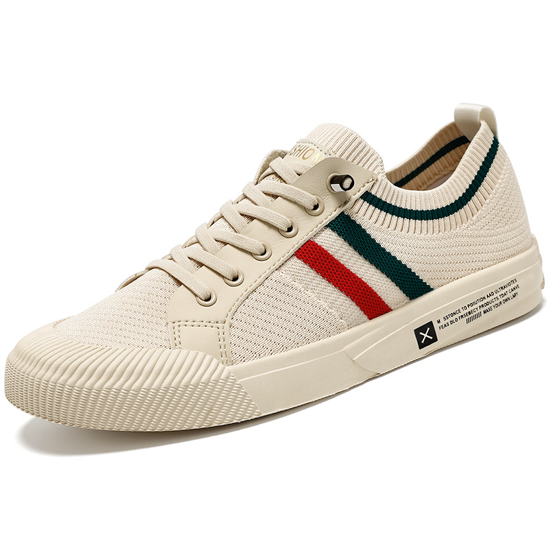 COOPER | Knit sneaker with striped detailing