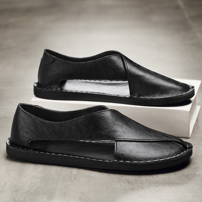 WADE | Leather sandals with crossover strap
