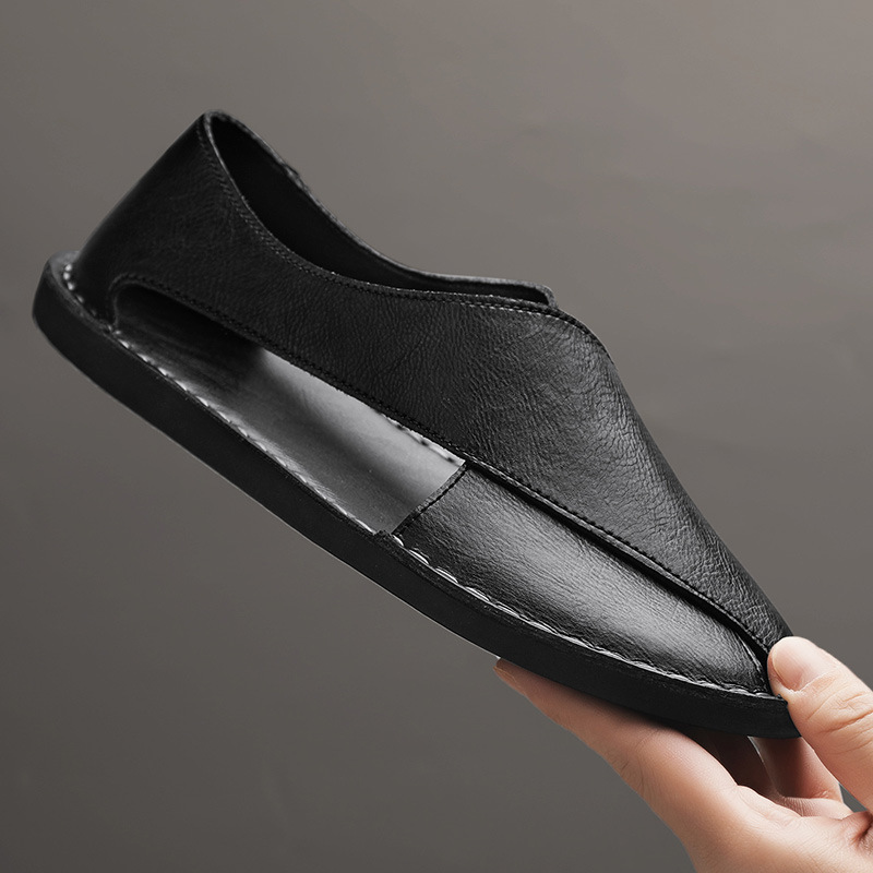 WADE | Leather sandals with crossover strap