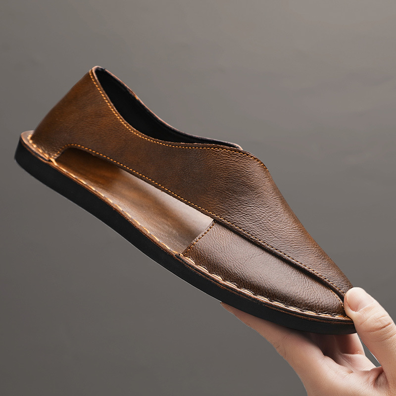 WADE | Leather sandals with crossover strap