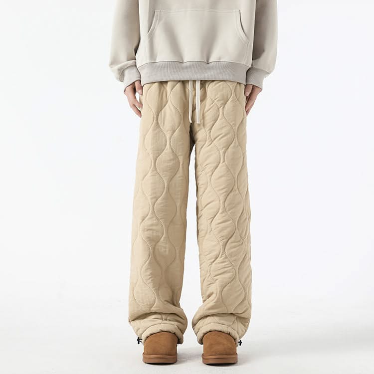 SIENNA | Wide-leg pants with quilted finish