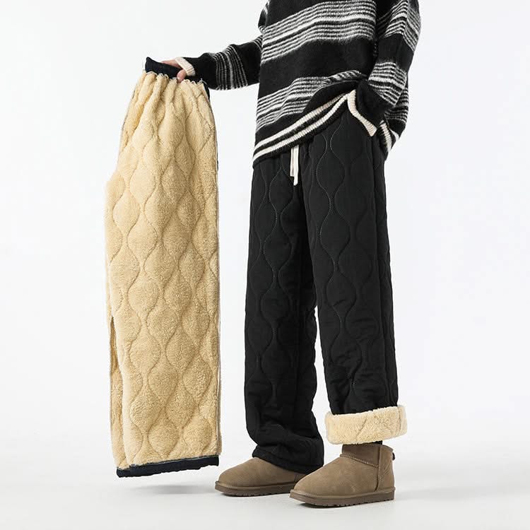 SIENNA | Wide-leg pants with quilted finish