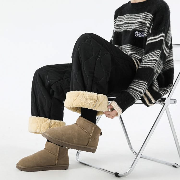 SIENNA | Wide-leg pants with quilted finish