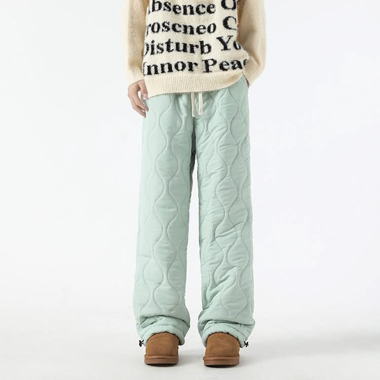 SIENNA | Wide-leg pants with quilted finish