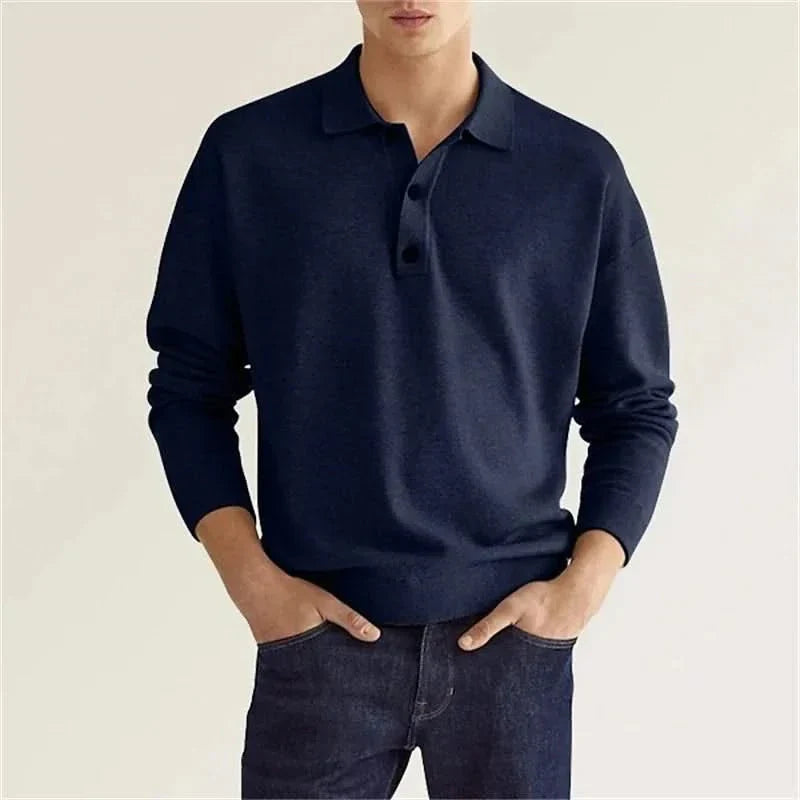 CORVIN | Polo shirt with wool-cotton blend