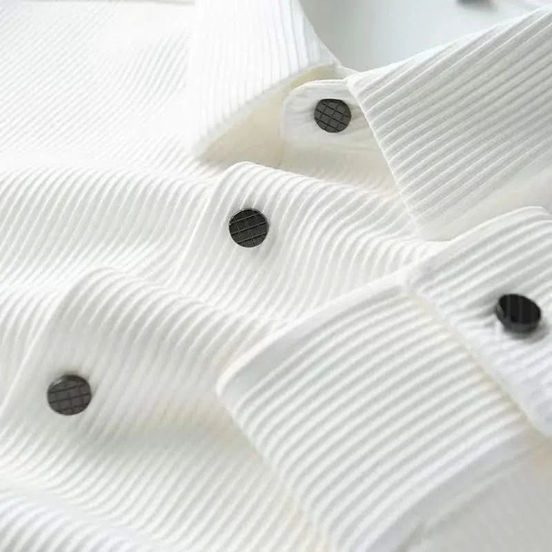 VERNEZZA | Slim-fit business shirt with vertical stripes