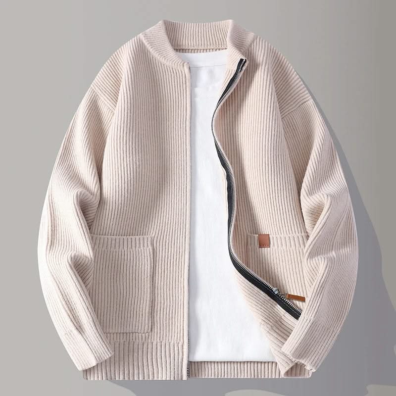 NOVA | Ribbed knit jacket with zip front