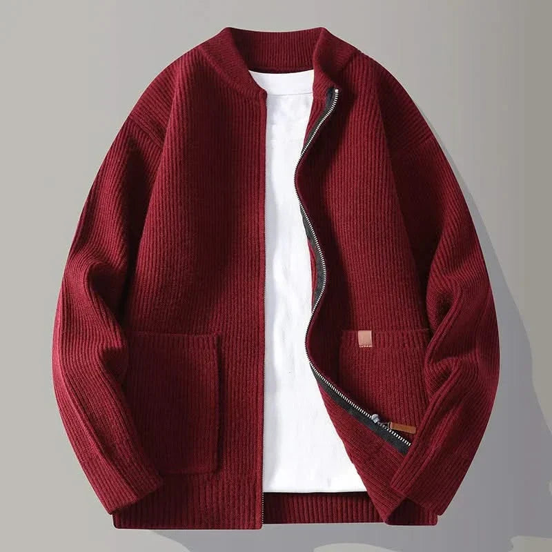 NOVA | Ribbed knit jacket with zip front