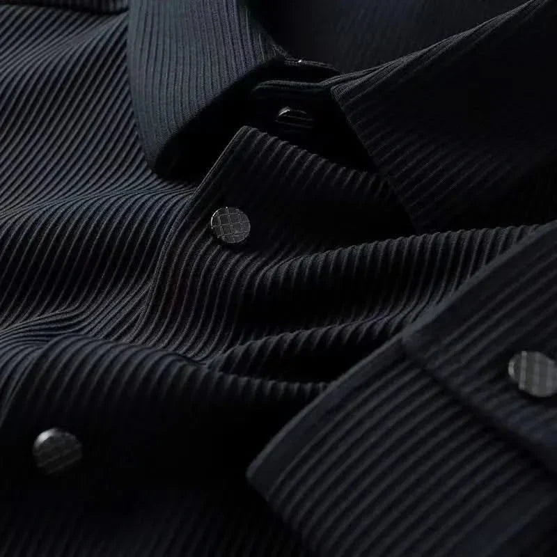 VERNEZZA | Slim-fit business shirt with vertical stripes