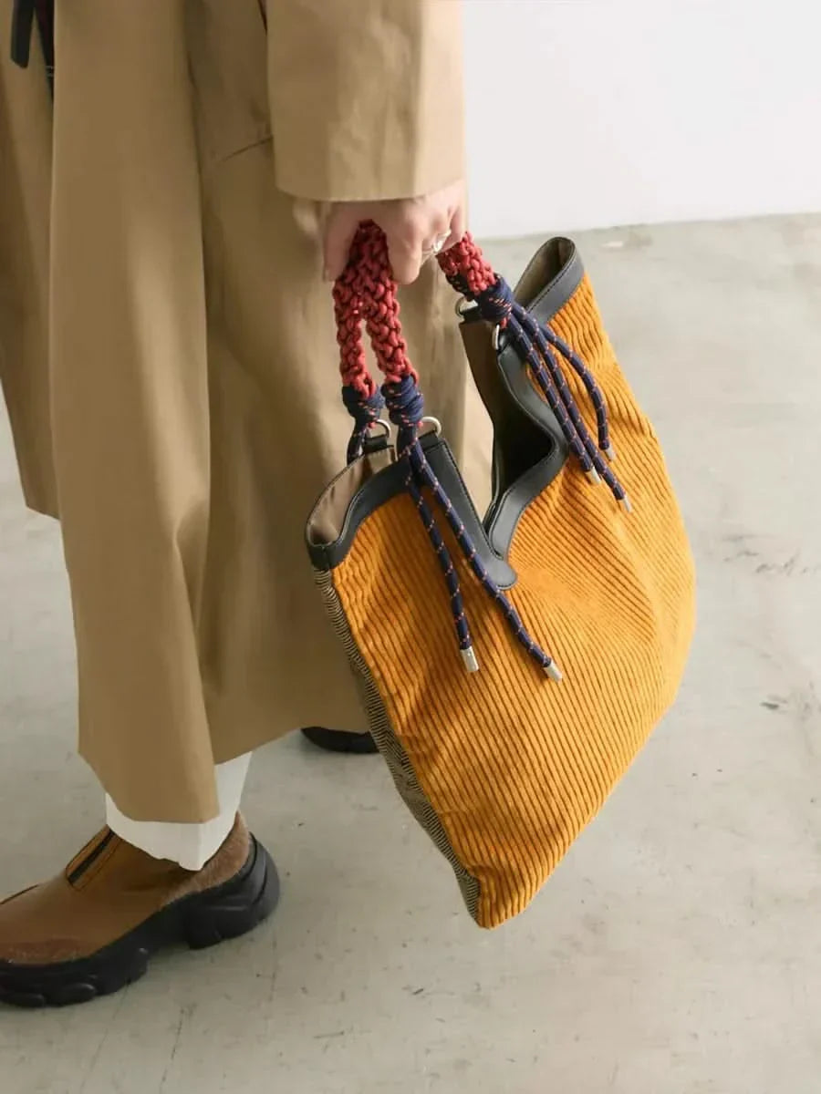 HARRISON | Tote bag with corduroy texture