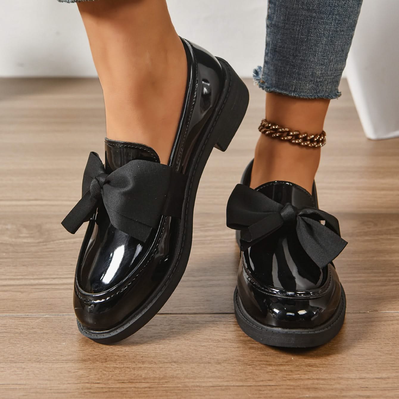 CALEYA | Slip-on loafers with bow detail