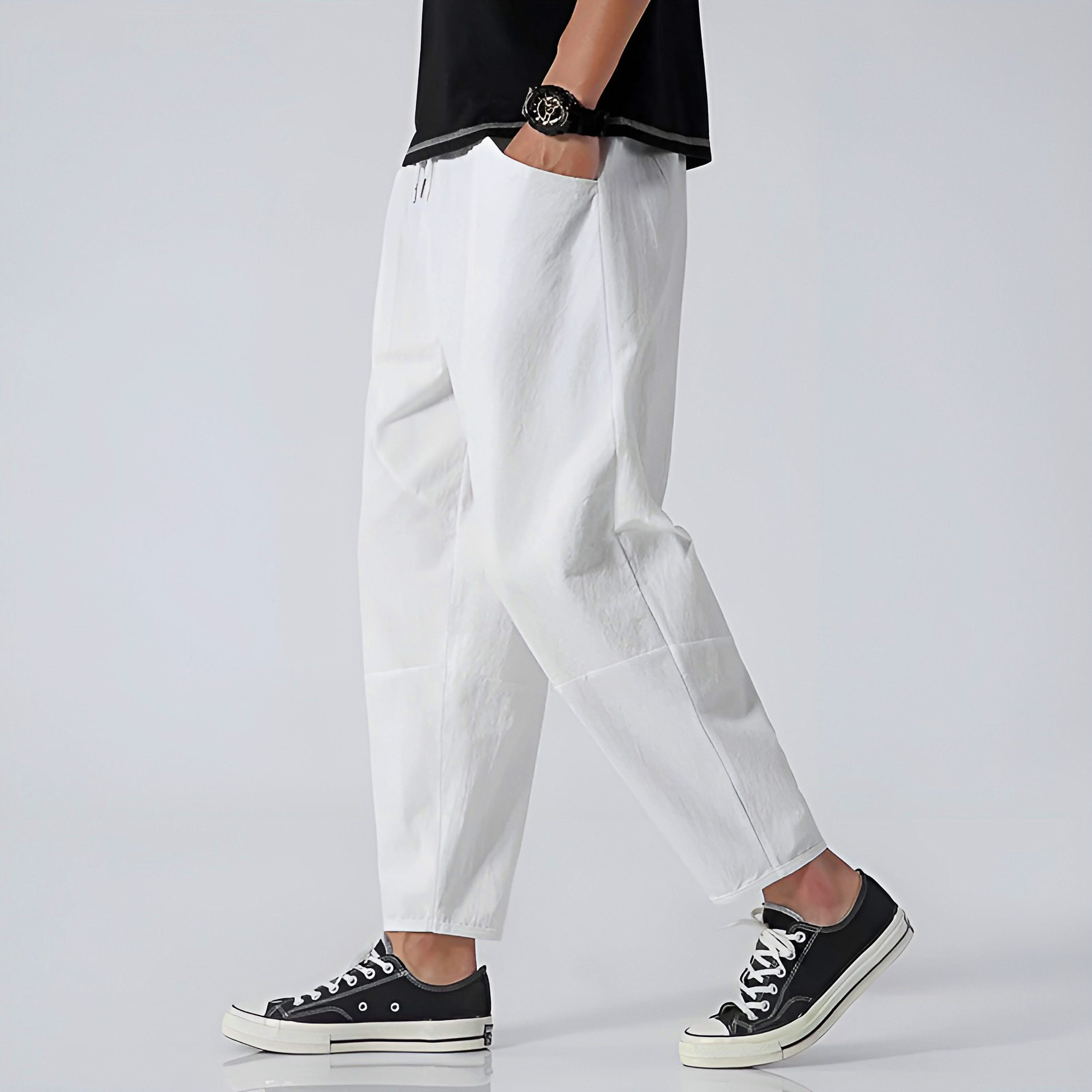 RILEY | Cropped pants with drawstring waist