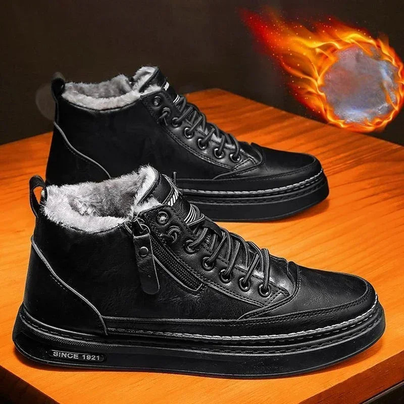 SOREN | Leather sneaker with fleece lining