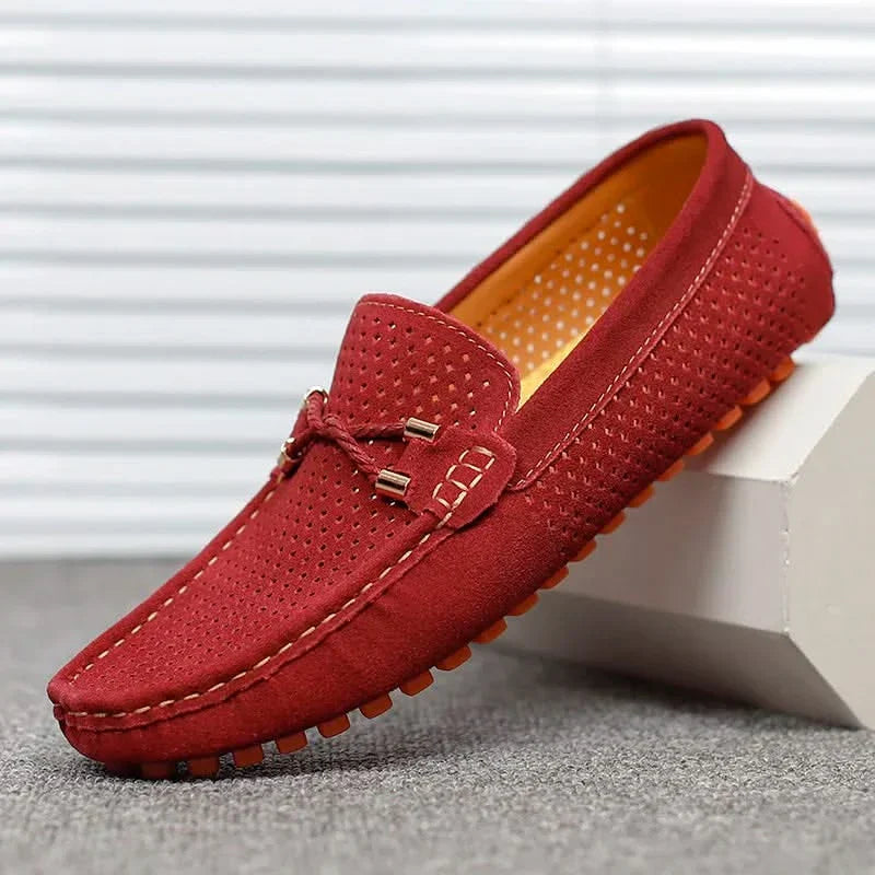 GIANNI | Loafers with perforated leather upper